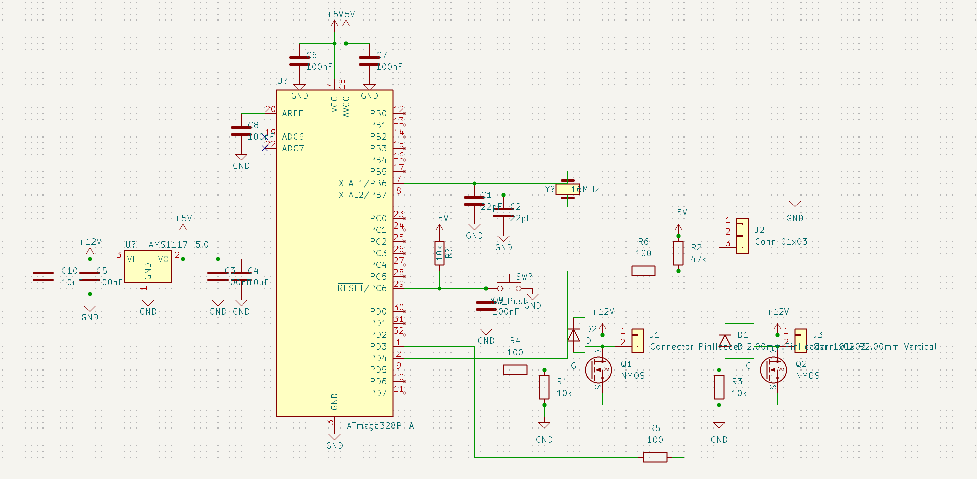 Schéma électrique ESP32 – KiCad